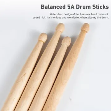 5A Maple Drumsticks - Perfect for Drummers