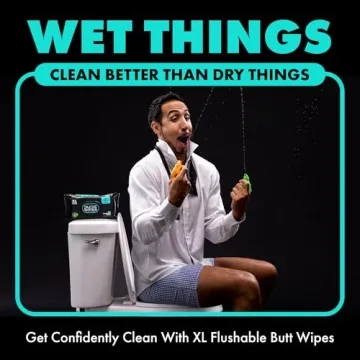 DUDE Wipes - Flushable Extra-Large Wet Wipes for Adults