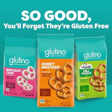 Glutino Gluten Free Honey Mustard Pretzel Twists, Gluten Free Snacks, 14.1 oz.