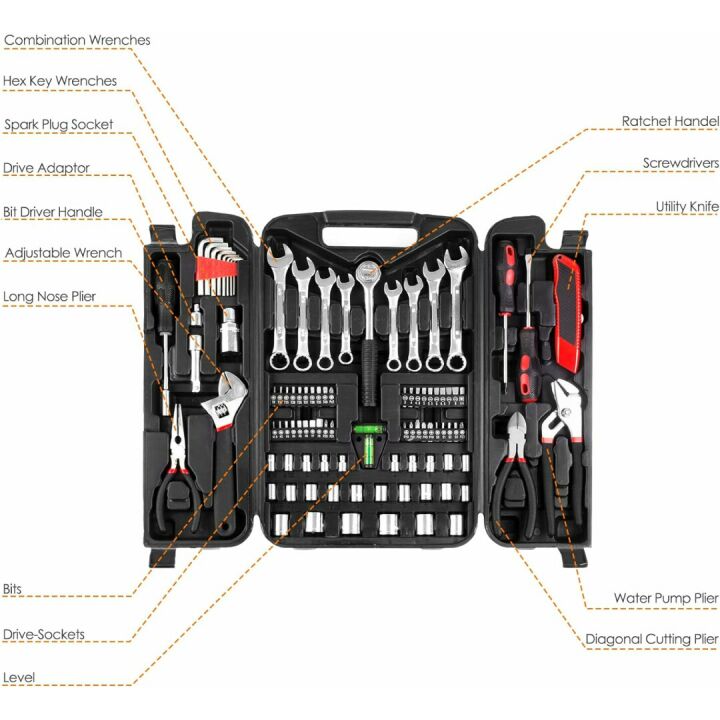 TLGREEN 95 Piece Mechanics Tool Set for Home Use