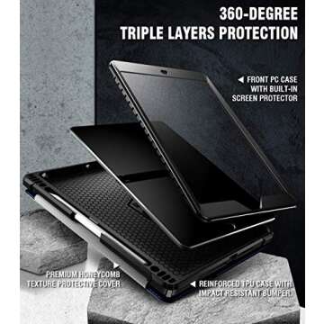 Poetic Explorer Case: iPad 10.2 Rugged Folio with Protector