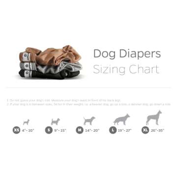 Pet Parents Washable Dog Diapers 3-Pack with Extendrs