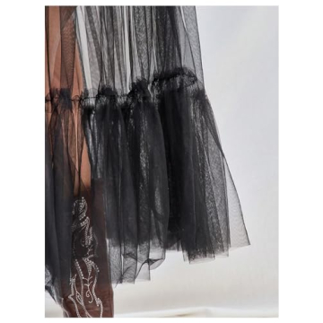 Chic Verdusa Sheer Mesh High Waist Midi Skirt for Women