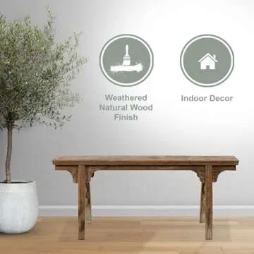 Lily’s Living Vintage Noodle Bench - Unique Reclaimed Wood