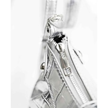 MadGrandeur Small Silver Purse - Stylish Y2K Hobo Bag