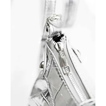 MadGrandeur Small Silver Purse - Stylish Y2K Hobo Bag