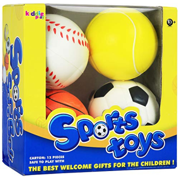 Kiddie Play Set 4 Soft Sports Balls Perfect for Toddlers