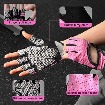 Xinluying Workout Gloves for Men Women - Gym Training Gloves for Fitness Exercise Weight Lifting Cro...