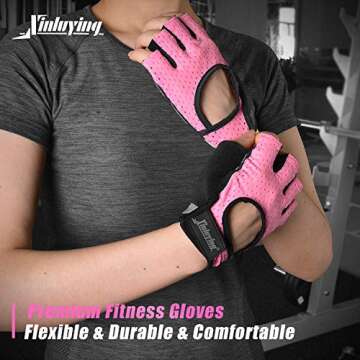 Xinluying Workout Gloves for Men Women - Gym Training Gloves for Fitness Exercise Weight Lifting Crossfit Bodybuilding Pink Small