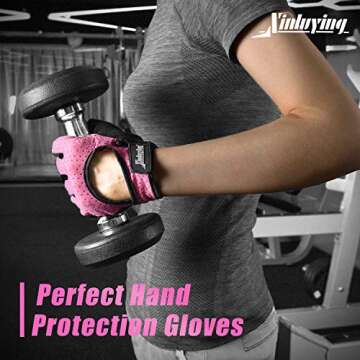 Xinluying Workout Gloves for Men Women - Gym Training Gloves for Fitness Exercise Weight Lifting Crossfit Bodybuilding Pink Small