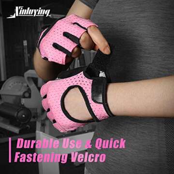 Xinluying Workout Gloves for Men Women - Gym Training Gloves for Fitness Exercise Weight Lifting Crossfit Bodybuilding Pink Small