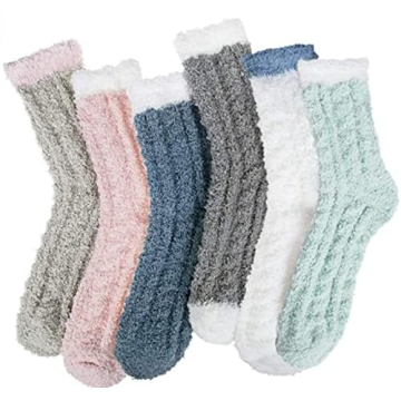 Loritta Fuzzy Socks for Women, Cozy Winter Animal Slippers