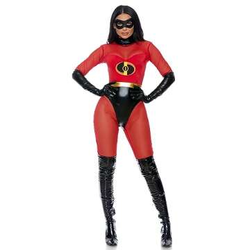Forplay Women's Super Suit Sexy Superhero Costume Adult Costume, Red, M/L