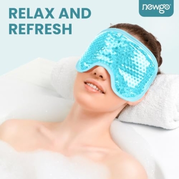 NEWGO Cooling Eye Mask for Puffy Eyes & Migraines Relief