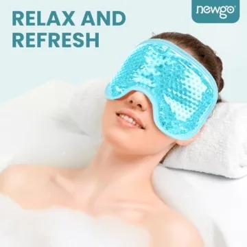 NEWGO Cooling Eye Mask for Puffy Eyes & Migraines Relief