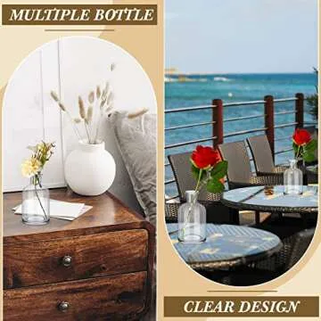 Lallisa 30 Pack Glass Bud Vases Bulk Small Mini Flower Vases for Centerpieces Decorative Glass Bottles Vintage Rustic Centerpieces Decoration for Wedding Dining Table Home Decor (4.22 oz)