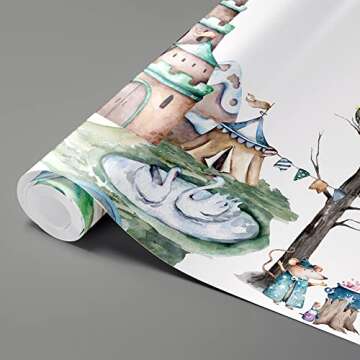 NWT Green Plants & Animals Removable Wall Mural - 100x144 inches