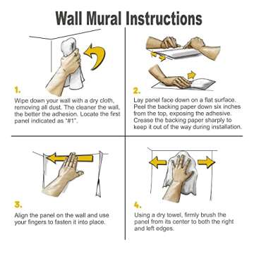 NWT Green Plants & Animals Removable Wall Mural - 100x144 inches