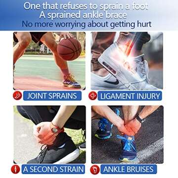 LISEPWU Copper Ankle Brace for Pain Relief & Sports Support