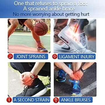 LISEPWU Copper Ankle Brace for Pain Relief & Sports Support