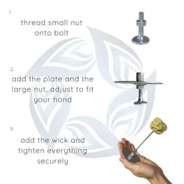 Synergy FlowArts Adjustable Palm Torch Set for Fire Flow