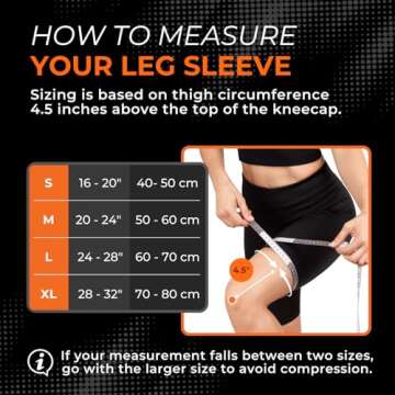 Incrediwear Leg Sleeve – Full Length Long Leg Sleeve for Leg Pain Relief & Muscle Recovery, Helps ...