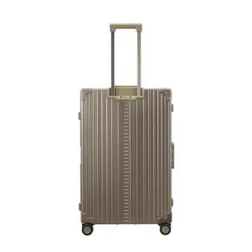 Aleon 30" Macro Traveler Aluminum Hardside Checked Luggage - Durable Spinner Suitcase with Piano Hin...