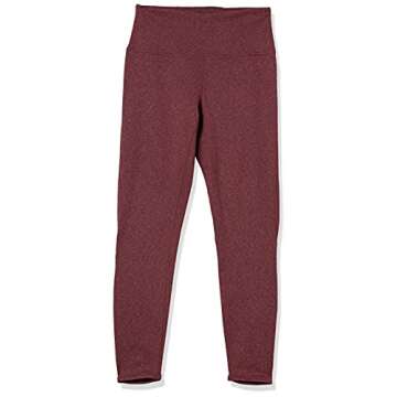 Amazon Brand - Core 10 Women's Standard High Waist Yoga Lattice 7/8 Crop Legging-24", Fig Heather, X-Small