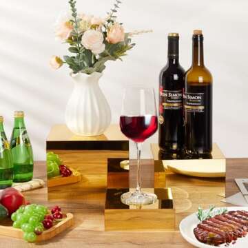 Jolboldy 3 Pcs Acrylic Risers for Elegant Displays