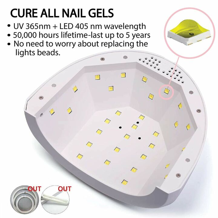 SUNUV 48W UV LED Nail Lamp with Timers for Gel Polish