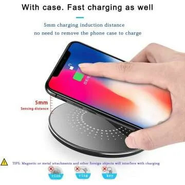 Fast Wireless Charger Pad for Galaxy & iPhone