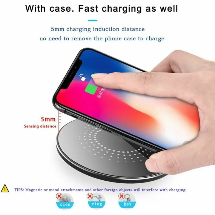 Fast Wireless Charger Pad for Galaxy & iPhone