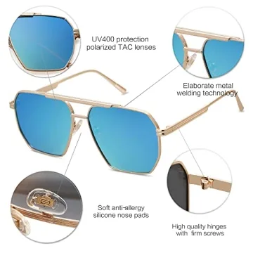 Stylish SOJOS Retro Oversized Polarized Sunglasses