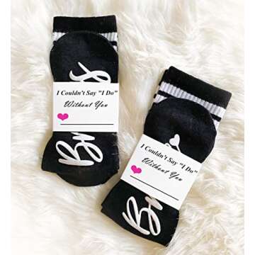 WIFFGO Bridesmaid Gifts For Women Her Bachelorette Party Favors Engagement Fuzzy Socks Cute Bride Socks Cotton Wedding Gifts