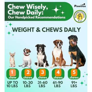 Pawious Hip and Joint Chews for Dogs - Glucosamine for Dogs - Dog Joint Pain Relief - Chondroitin, MSM, Turmeric, Hemp Oil Treats - Advanced Support Dog Joint Supplement Health - Mobility Bites