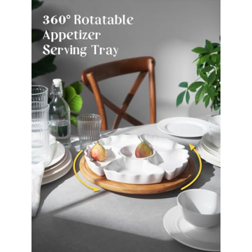 DOWAN Rotatable Serving Tray for Effortless Entertaining