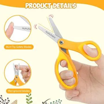 Huhuhero Kids Safety Scissors for Crafting Fun