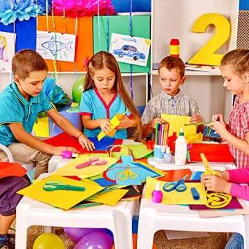 Huhuhero Kids Safety Scissors for Crafting Fun