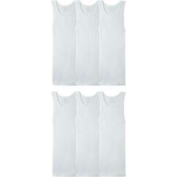 Comfortable Fruit of the Loom Men's Sleeveless Tank A-Shirt - Moisture Wicking