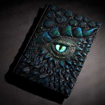 Dragon Secret Journal 3D Dragon Embossed Engraving Writing Notebook Retro Fantasy Journal Vintage An...