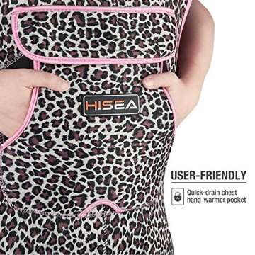 HISEA Neoprene Chest Waders Leopard Print Duck Hunting Waders for Women with Boots Cleated Waterproof Insulated Fishing Waders