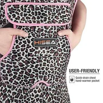 HISEA Neoprene Chest Waders Leopard Print Duck Hunting Waders for Women with Boots Cleated Waterproof Insulated Fishing Waders