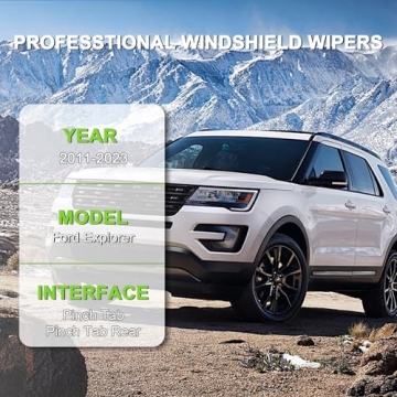 PARRATI® High Performance Premium All-Season Automotive Windshield Wipers with Rear Wiper Blades Re...