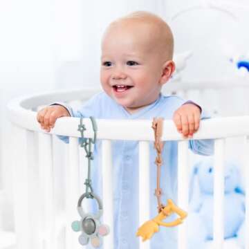 Adjustable Baby Toy Straps 4 Pack for Sippy Cups & Pacifiers