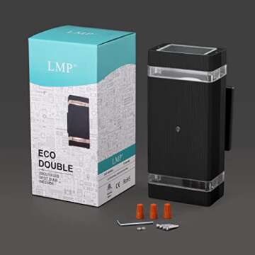 LMP 2 Packs Dusk to Dawn Outdoor Lighting, Wall Sconce with 5w LED Bulbs, Outside Lights for House IP65 Waterproof Aluminum Up and Down Outdoor Lights for House, Garage, Porch, Doorway