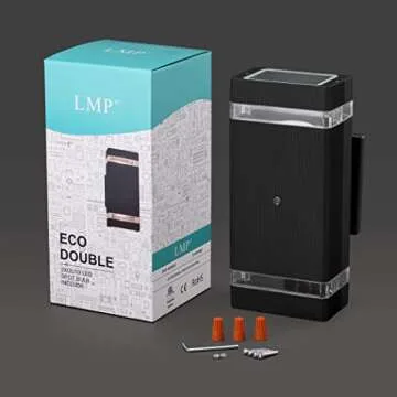 LMP 2 Packs Dusk to Dawn Outdoor Lighting, Wall Sconce with 5w LED Bulbs, Outside Lights for House IP65 Waterproof Aluminum Up and Down Outdoor Lights for House, Garage, Porch, Doorway