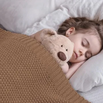 CozeCube Caramel Brown Throw Blanket - Soft Cozy Knit