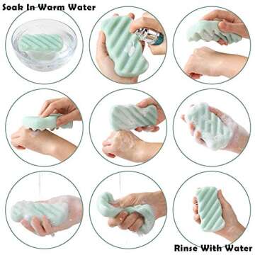 KECUCO 3 Pcs Konjac Bath Sponge for Kids, Babys, Infant, Toddler, 100% All Natural KONJAC Shower Body Sponges, 3 Colors and Extra Large Size, Safe for Oily, Dry, Combination or Sensitive Skin