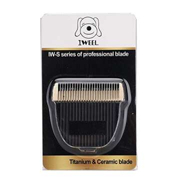 IWEEL Replacement Titanium Blade with Moving Ceramic Blade for IW2691A Cordless Dog Clippers, Cat Sh...
