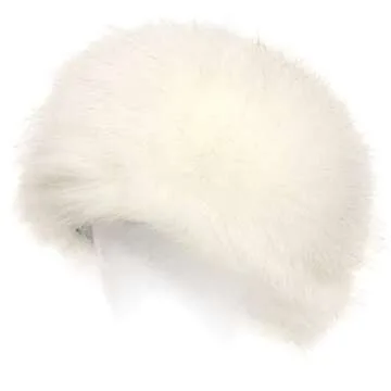 Soul Young Women's Winter Faux Fur Cossak Russian Style Hat(One Size,White)